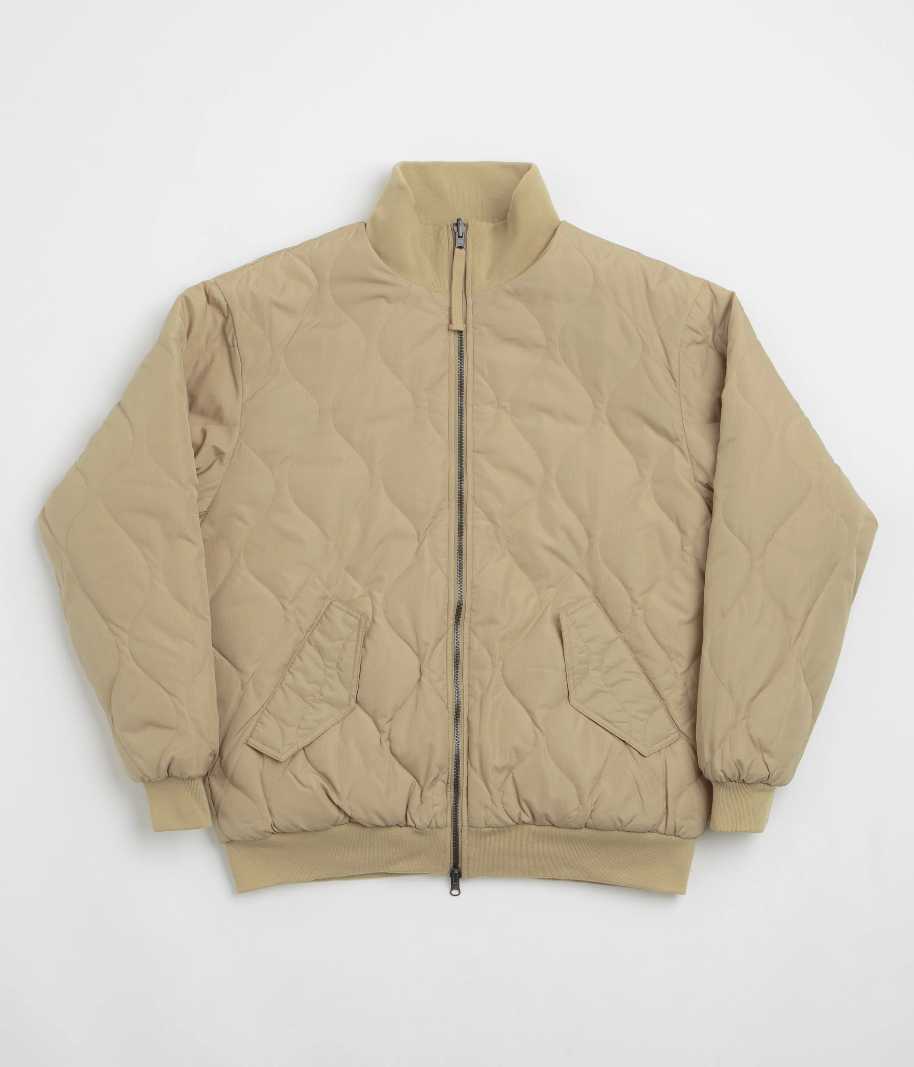 Image of Taion Military Reversible Hi Neck Down Jacket - Coyote / Beige
