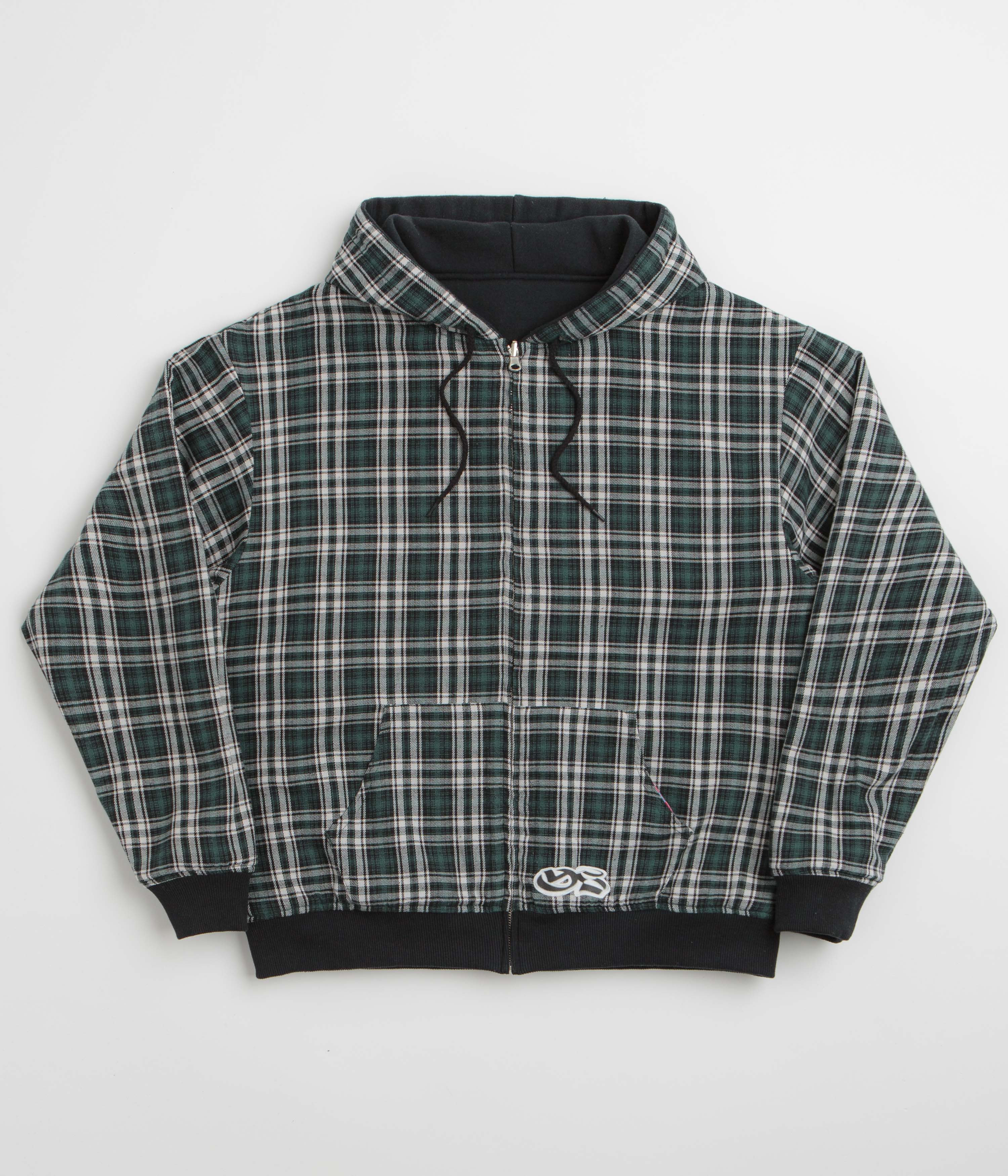 Image of Yardsale Reversible Flannel Hoodie - Green
