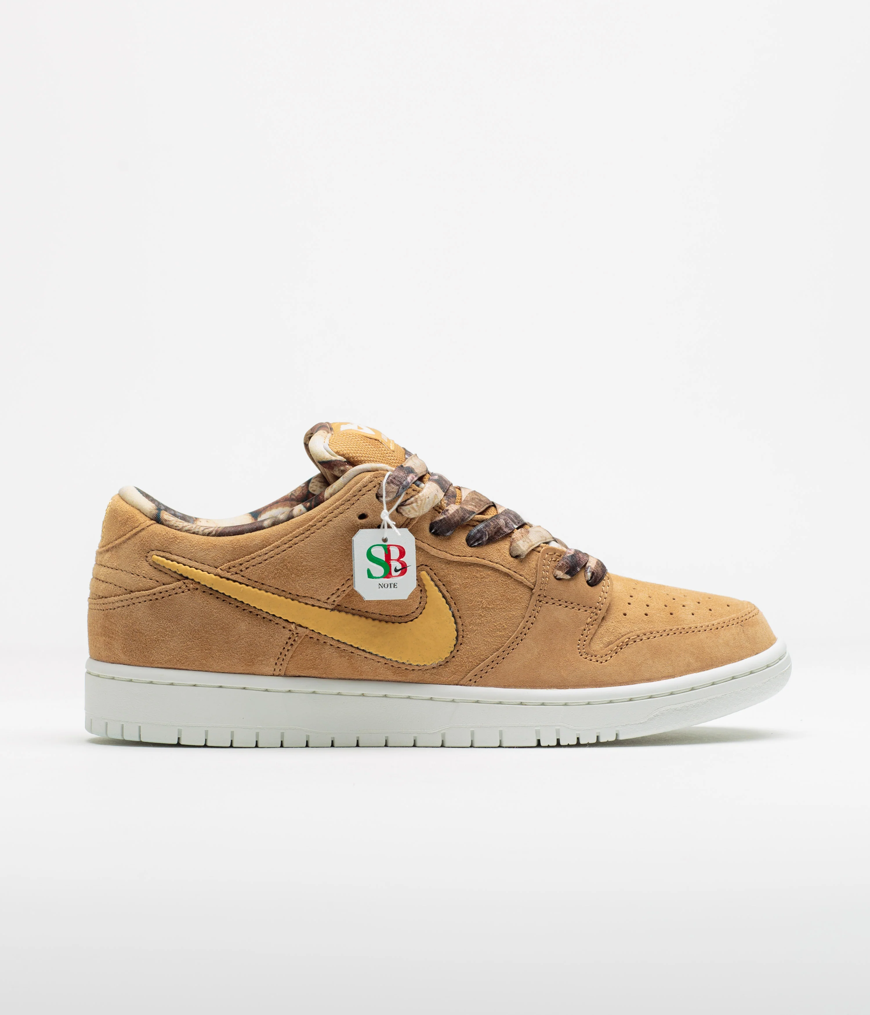 Image of Nike SB x Note Dunk Low Pro 'Brew And Biscuits' Shoes - Flax / Honeycomb - Summit White - Sail