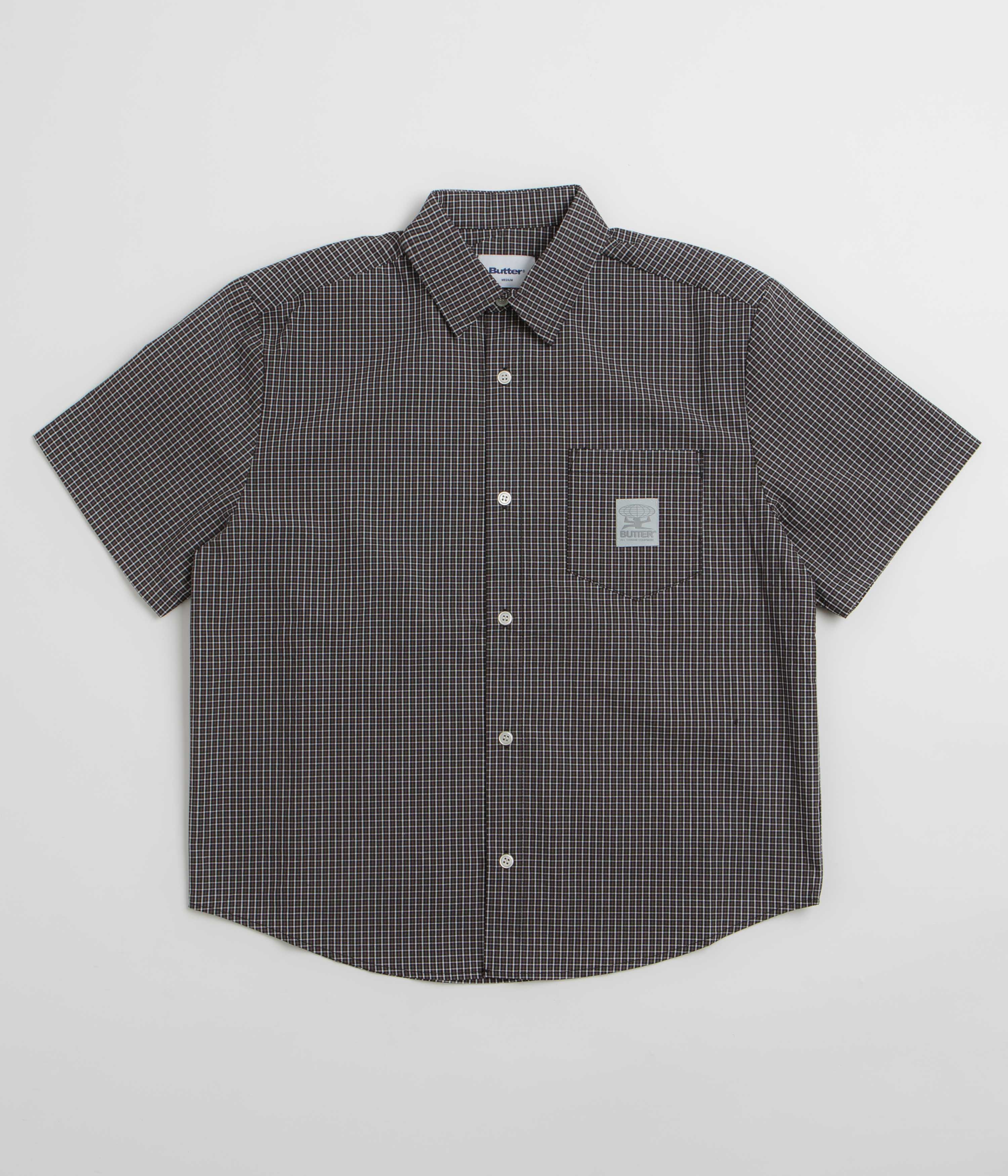 Image of Butter Goods Equipment Short Sleeve Shirt - Black / Grey
