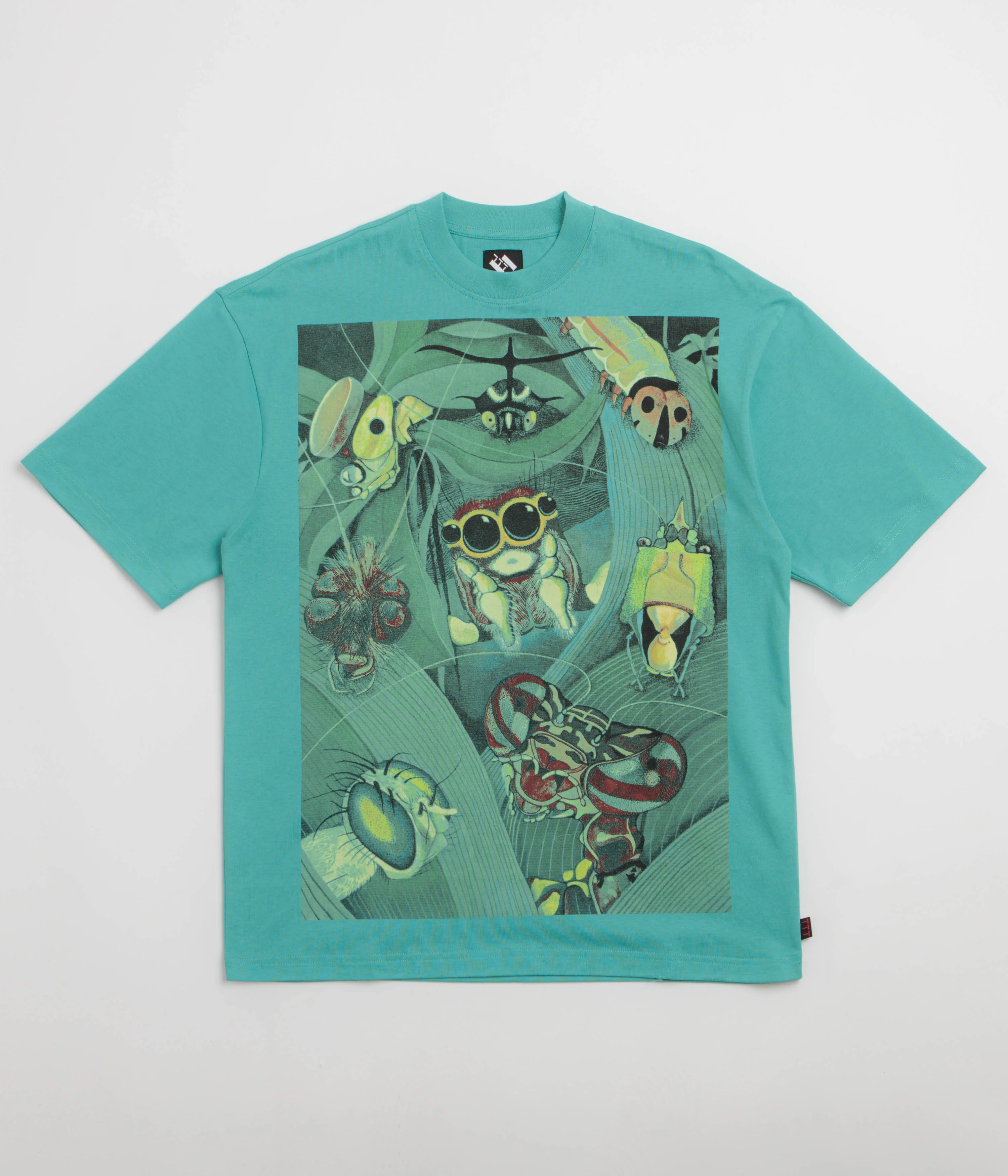Image of The Trilogy Tapes Bugs T-Shirt - Aqua