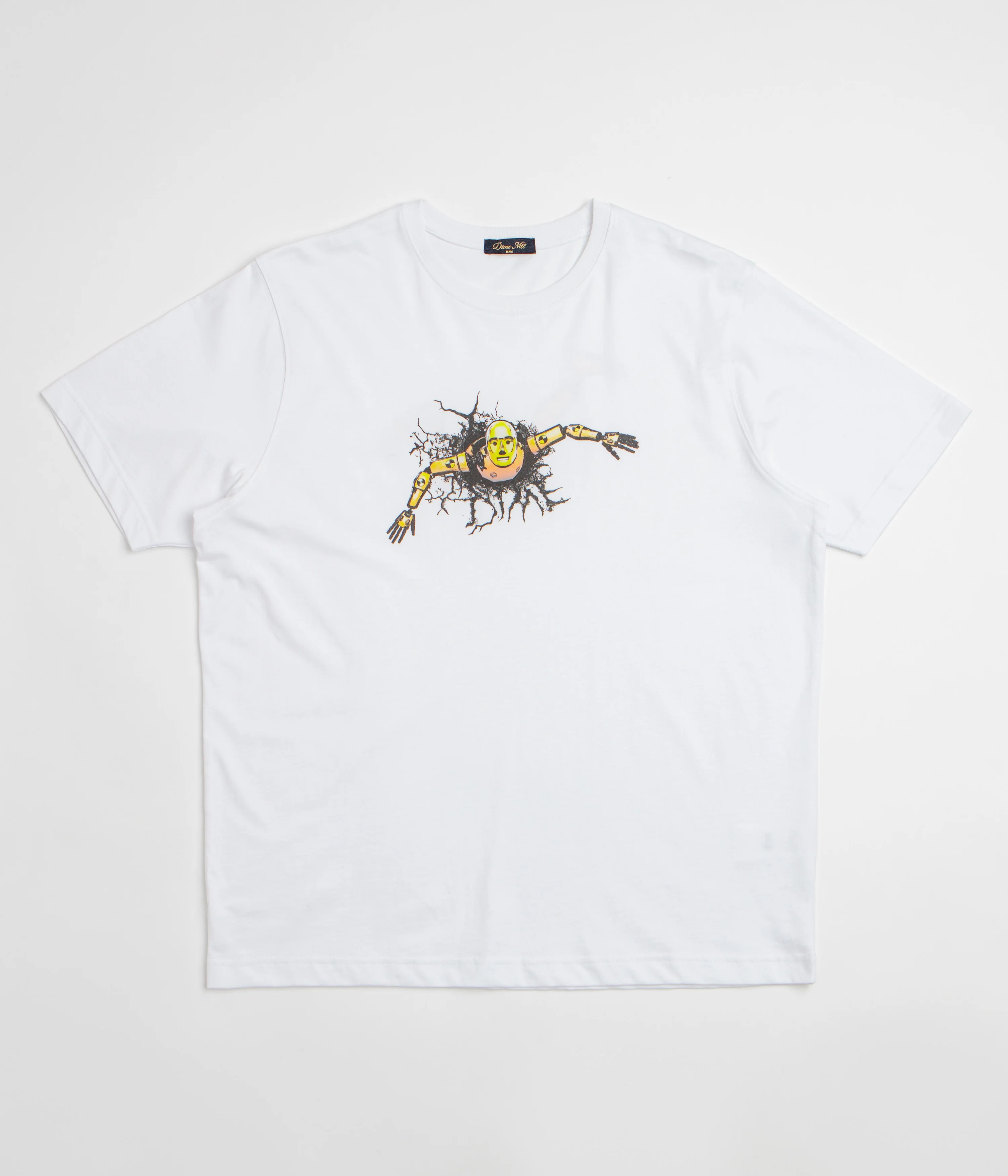 Image of Dime Crashed T-Shirt - White