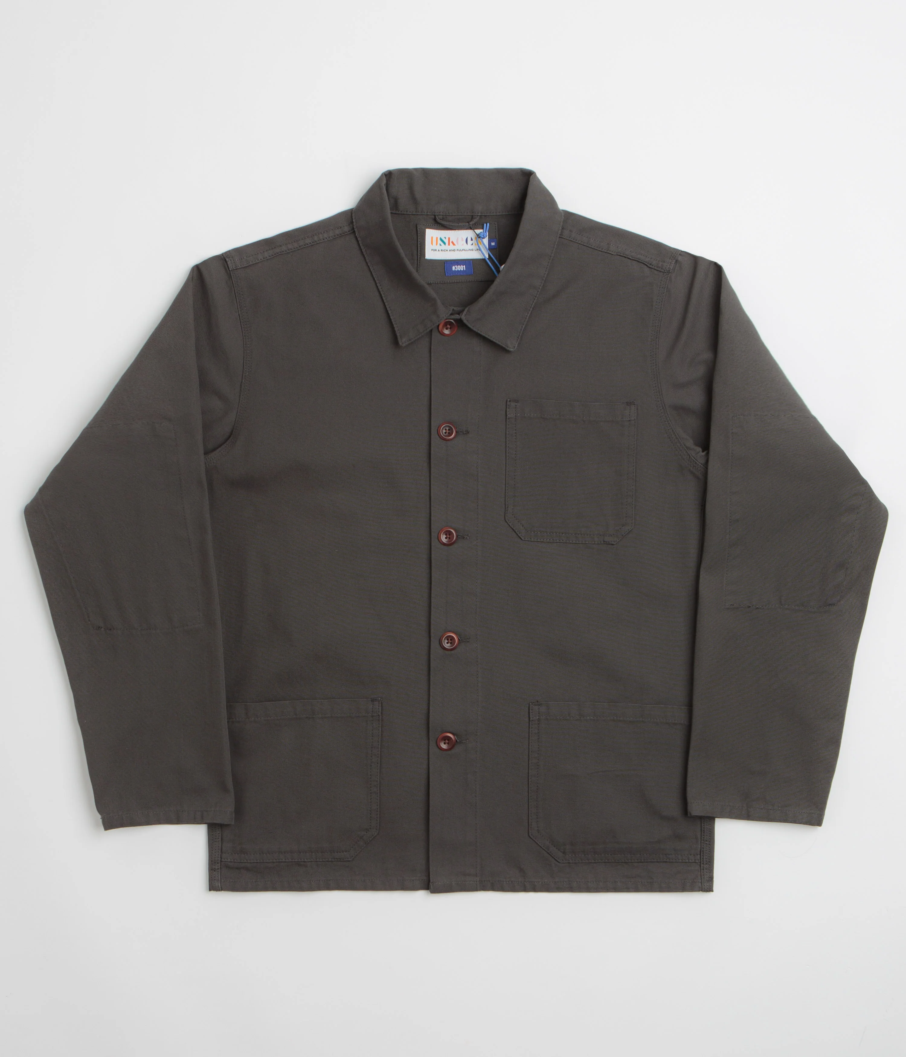 Image of Uskees 3001 Buttoned Overshirt - Charcoal