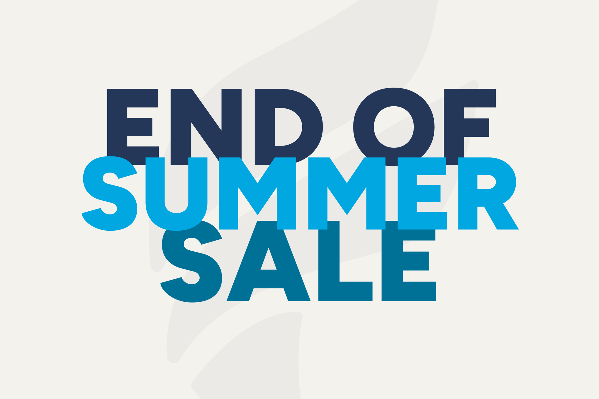 End of summer sales
