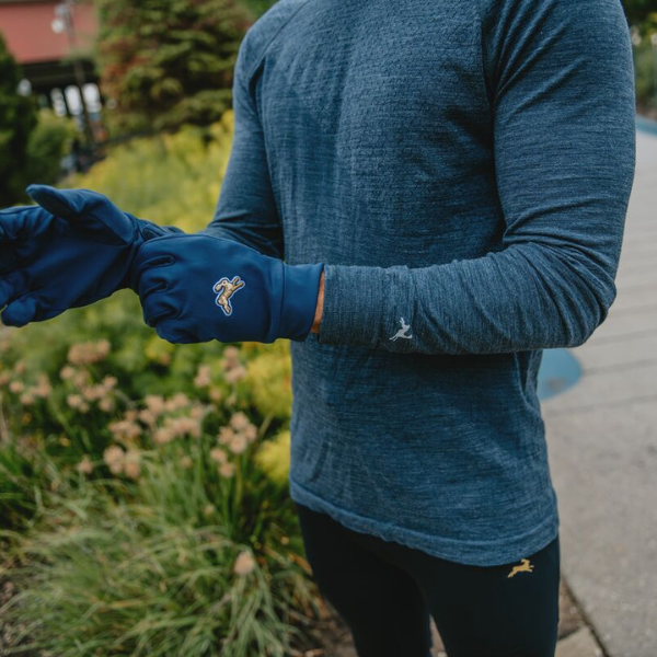 Man wearing gloves