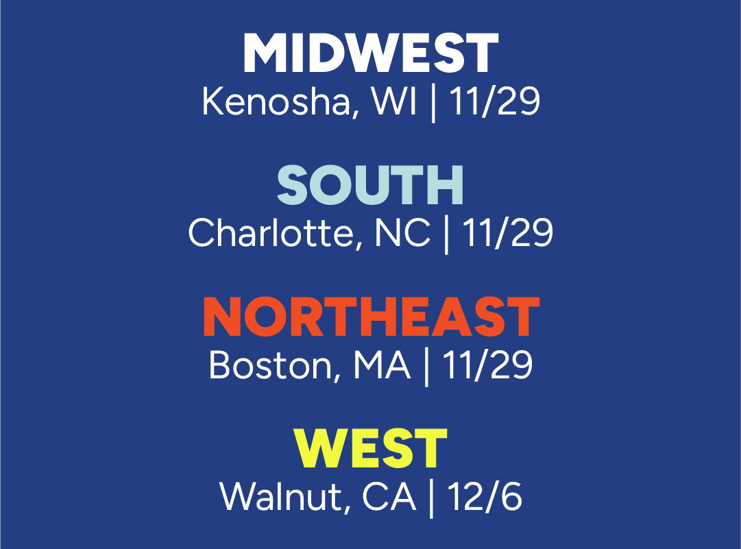 List of regional cities and dates