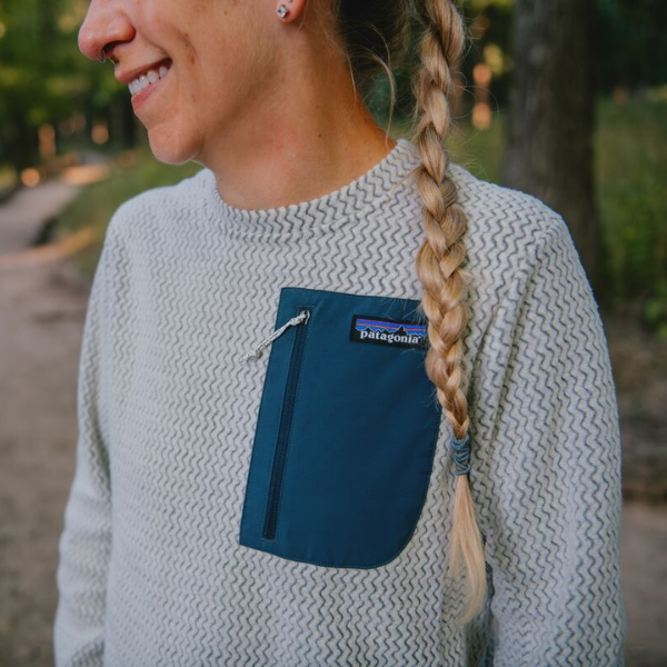 Woman wearing Patagonia apparel