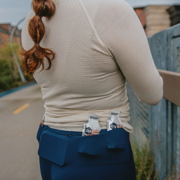 Woman wearing Tracksmith apparel