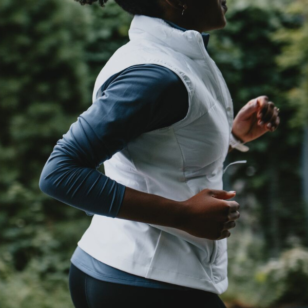 Woman wearing a vest
