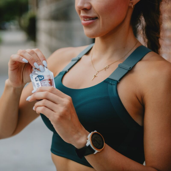 Woman wearing a sports bra