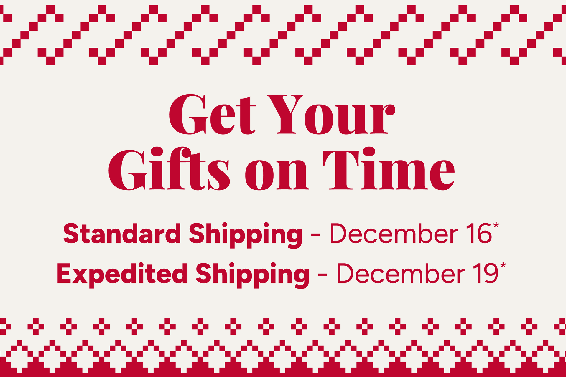 Get Your Gifts on Time