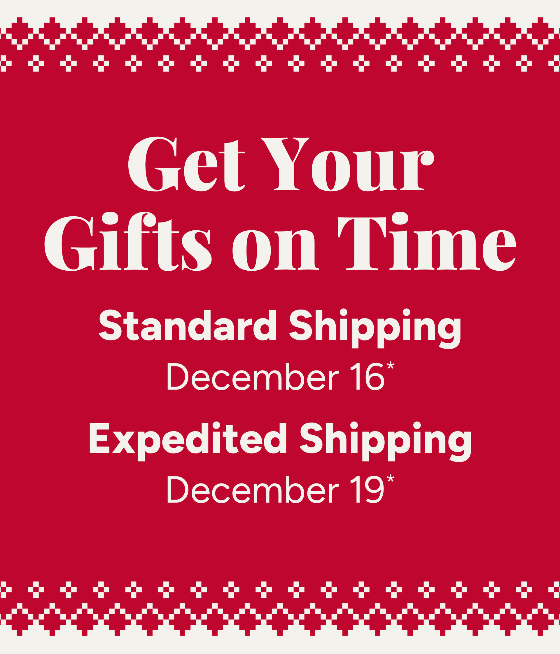 Get Your Gifts on Time