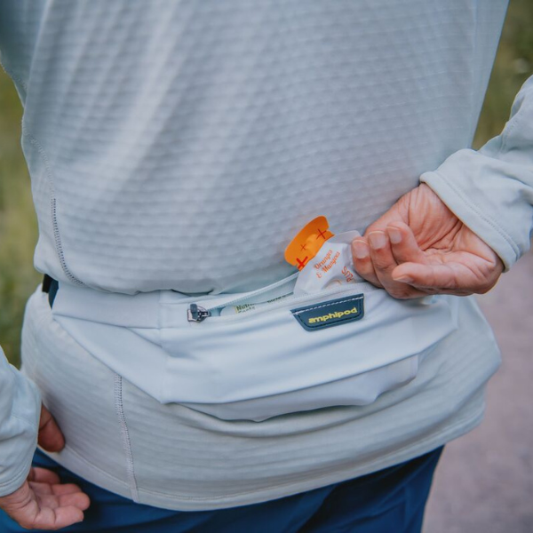 Runner wearing a pack