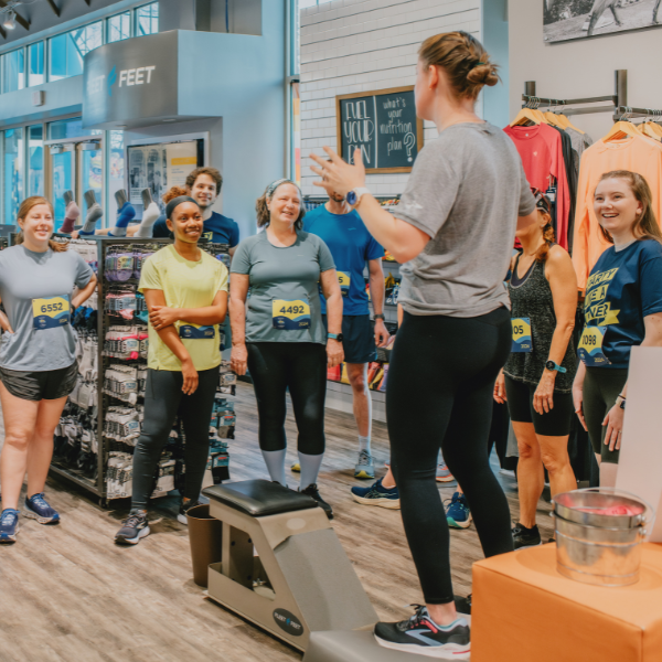 Woman leading a training group