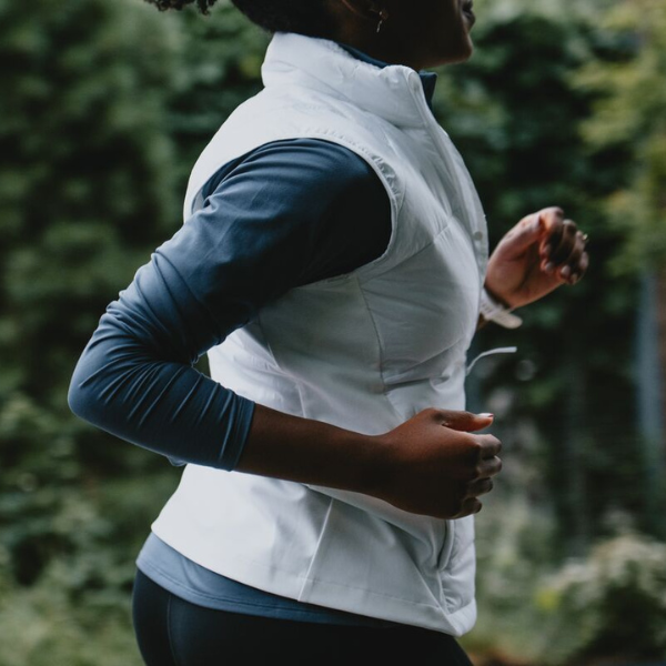 Woman wearing a vest
