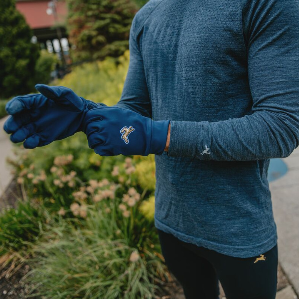 Man wearing gloves