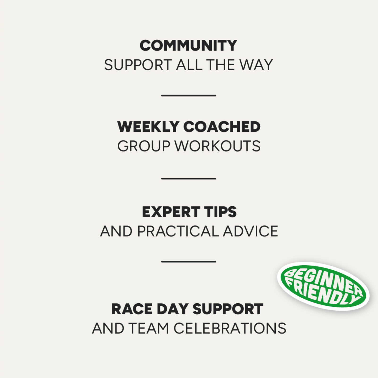 Community | Weekly Coached | Expert Tips | Race Day Support
