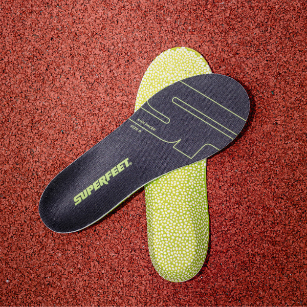 Superfeet Run Pacer Insoles on a track