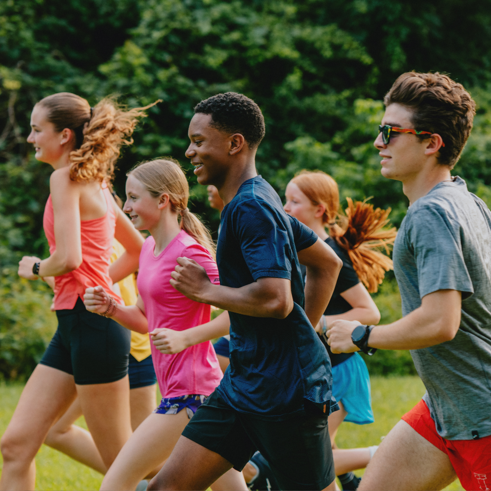 Group of track and field runners