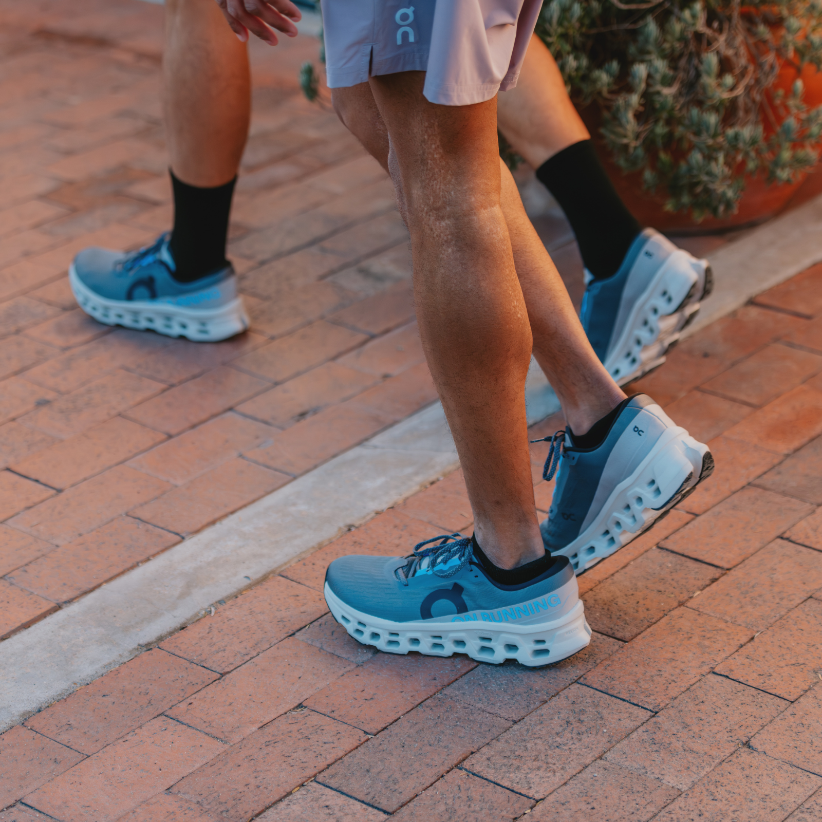 Men walking in On shoes