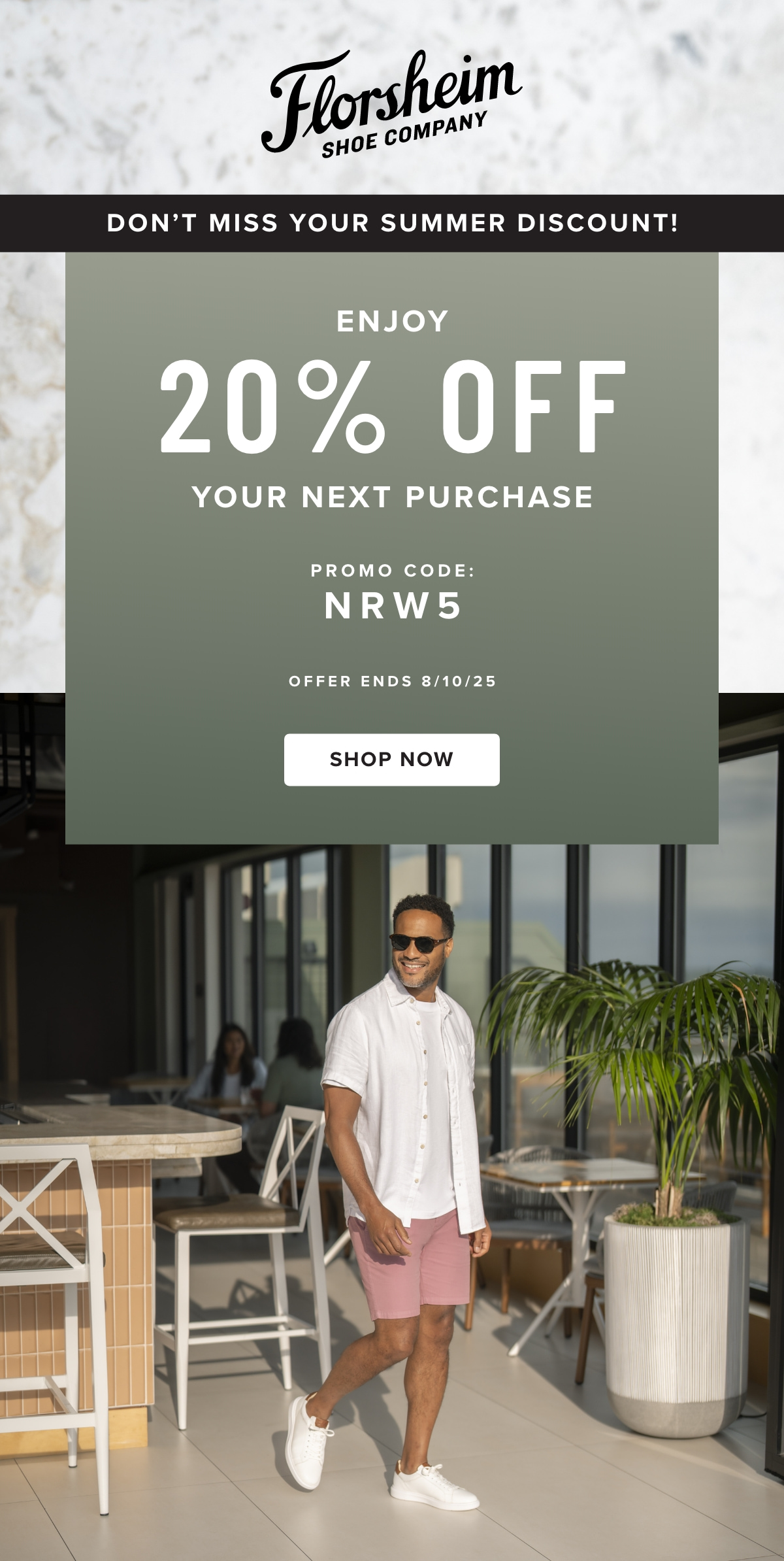 Enjoy 20% off your next purchase with promo code NRW5. Display images to learn more.