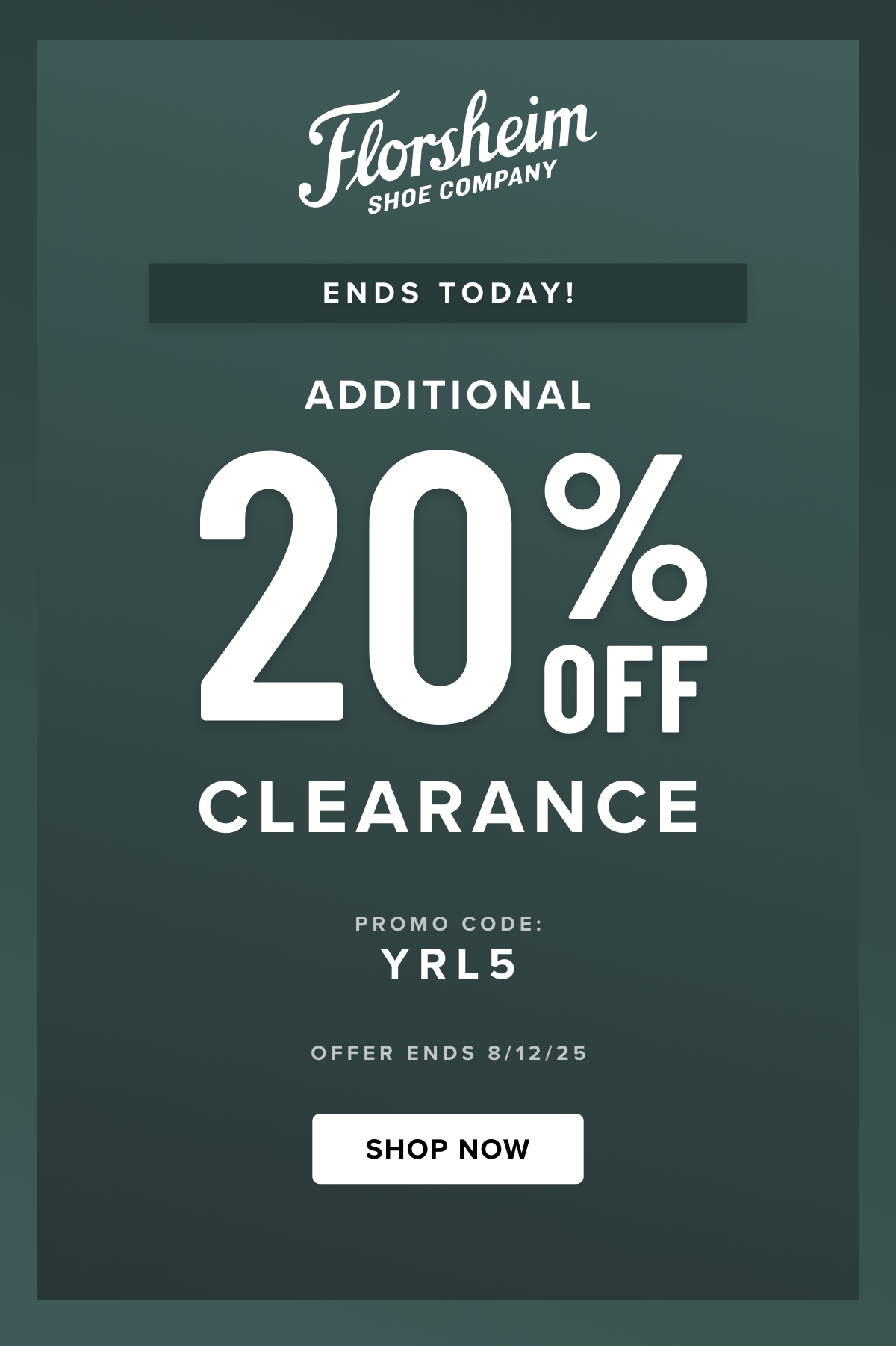 Take an additional 20% off clearance with promo code YRL5. Display images to learn more.