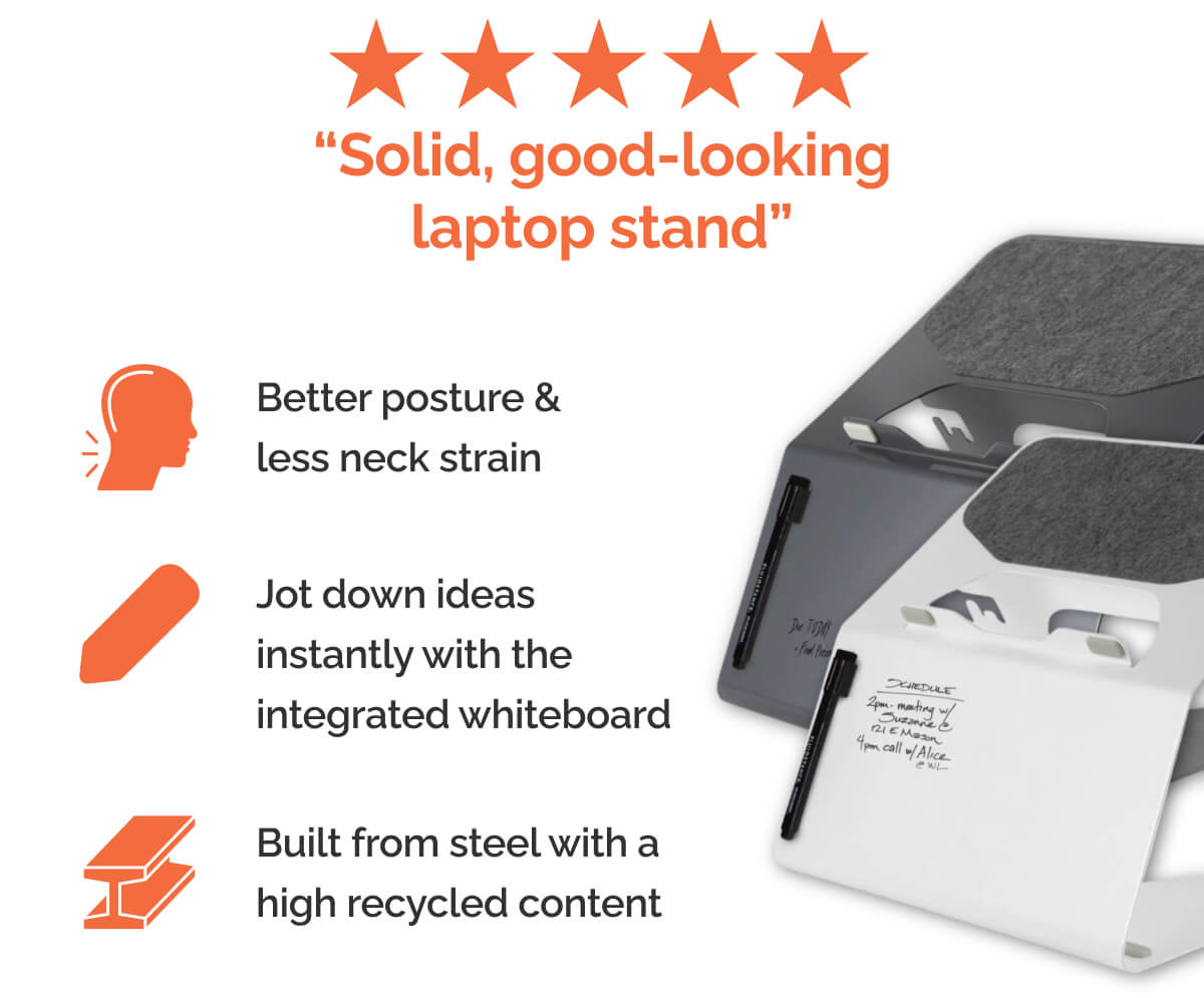 "SOLID, GOOD-LOOKING LAPTOP STAND"