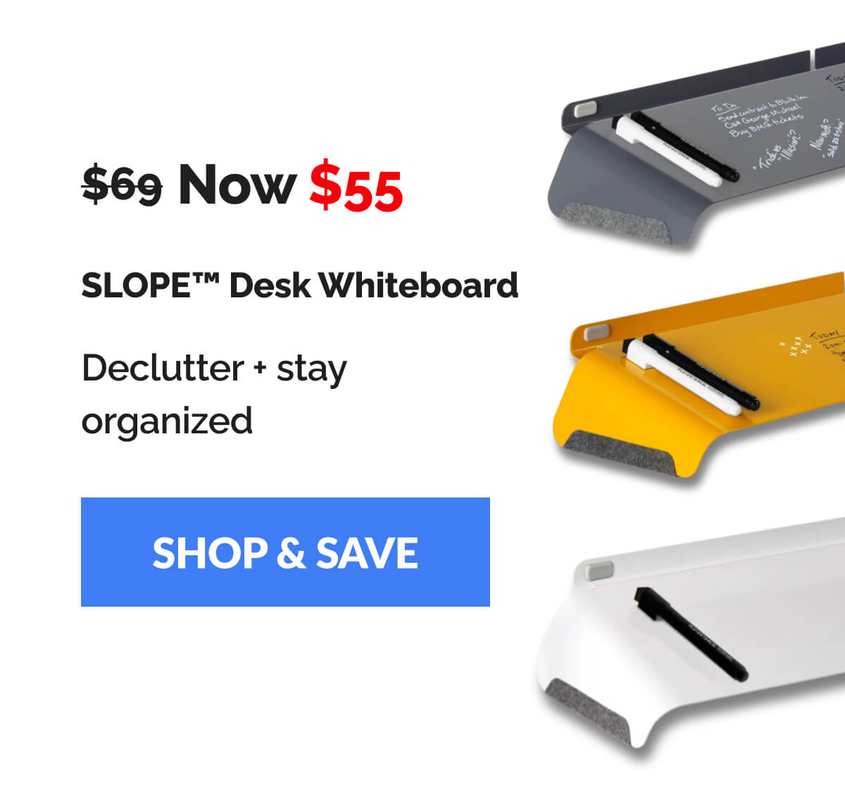 Slope Desk Whiteboard