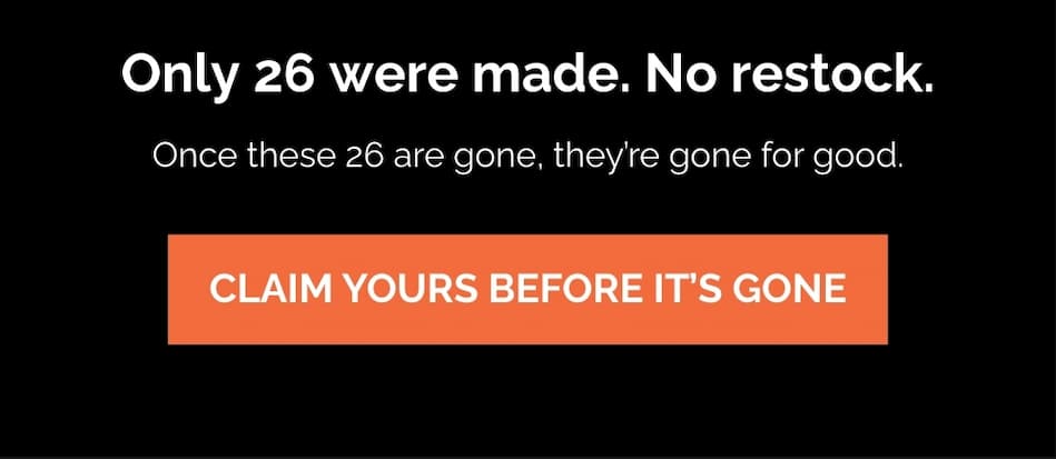 Only 26 were made. No restock.