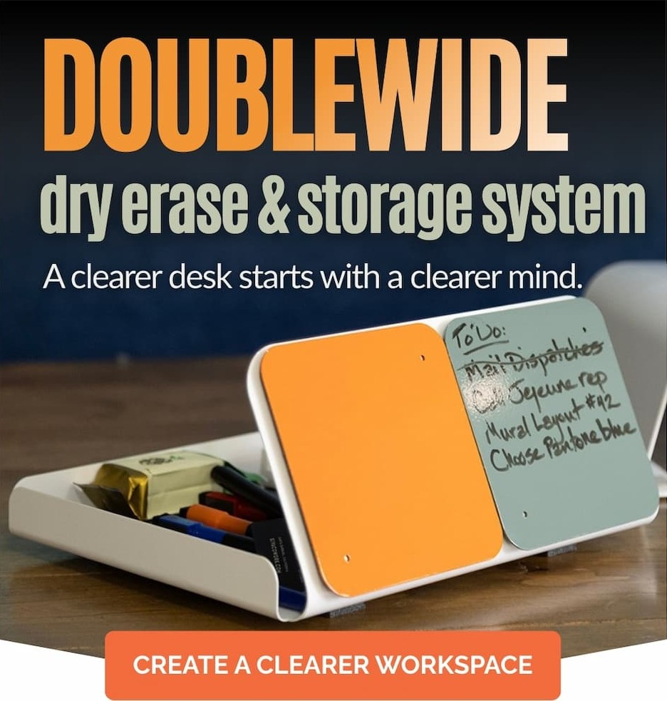 Doublewide Dry Erase & Storage System