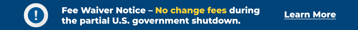 Fee Waiver Notice – No change fees during the partial U.S. government shutdown.