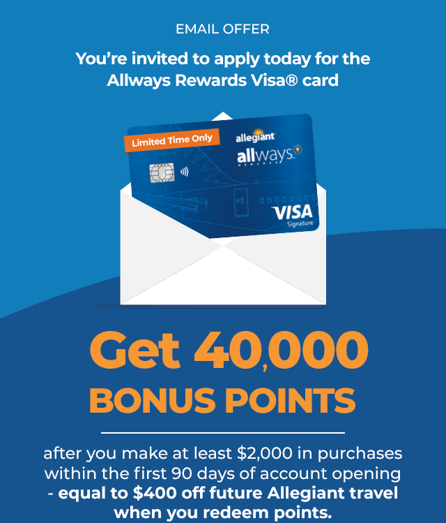 Limited Time Only! Get 40,000 Bonus Points!