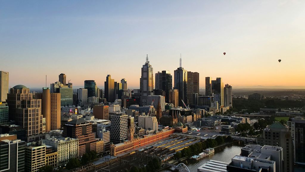 A skyline of Melbourne, Australia