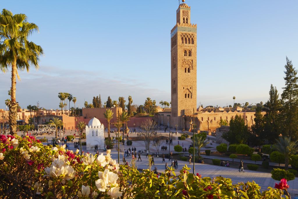 Scenic photo of architecture in Marrakech, Morocco