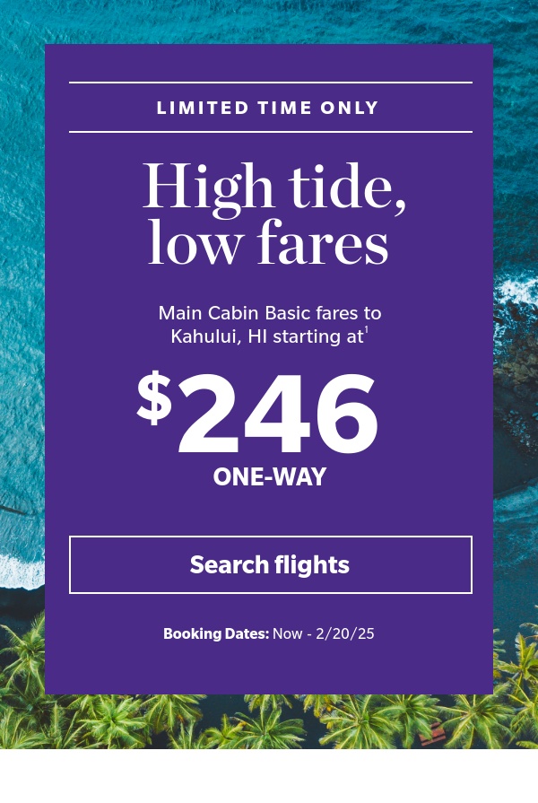 Book your low fare today.^1