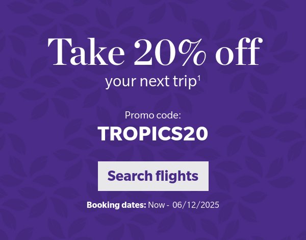 Book your low fare today.^1