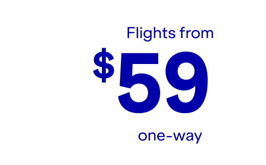 Flights from $59 one-way.
