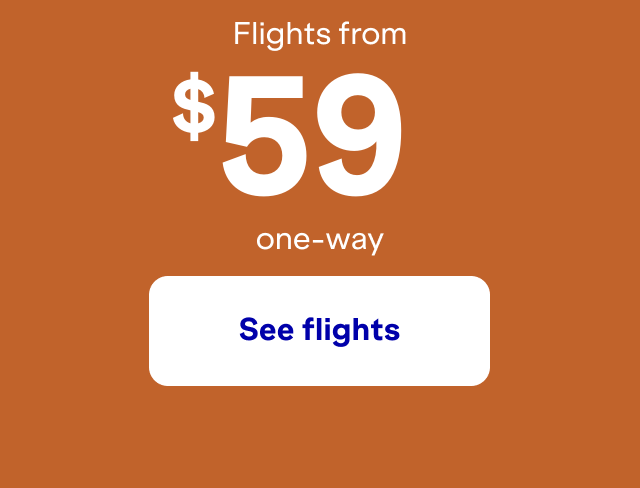Flights from $59 one-way. Price shown: JFK to RSW.