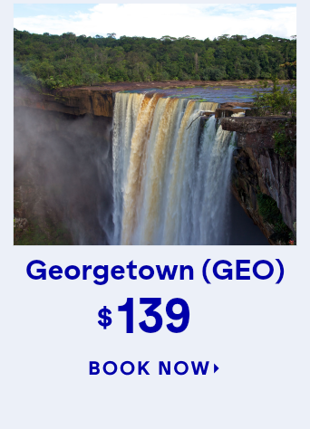 JFK to GEO flights starting at 139 one-way. Click here to book now.