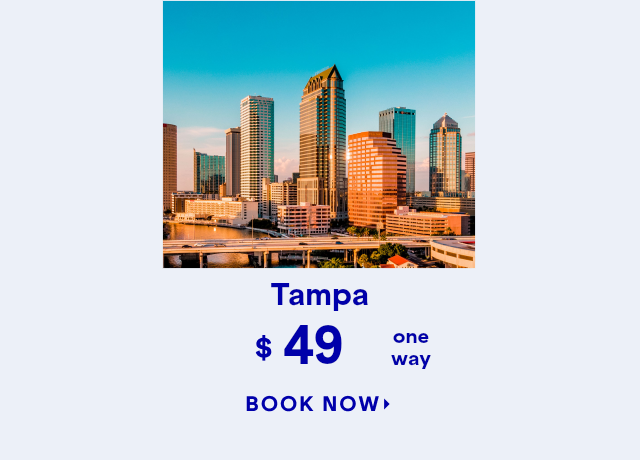 LGA to TPA flights starting at 49 one-way. Click here to book now.