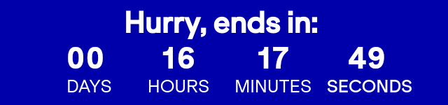 Hurry, ends on 11/03 at 11:59 PM eastern time.