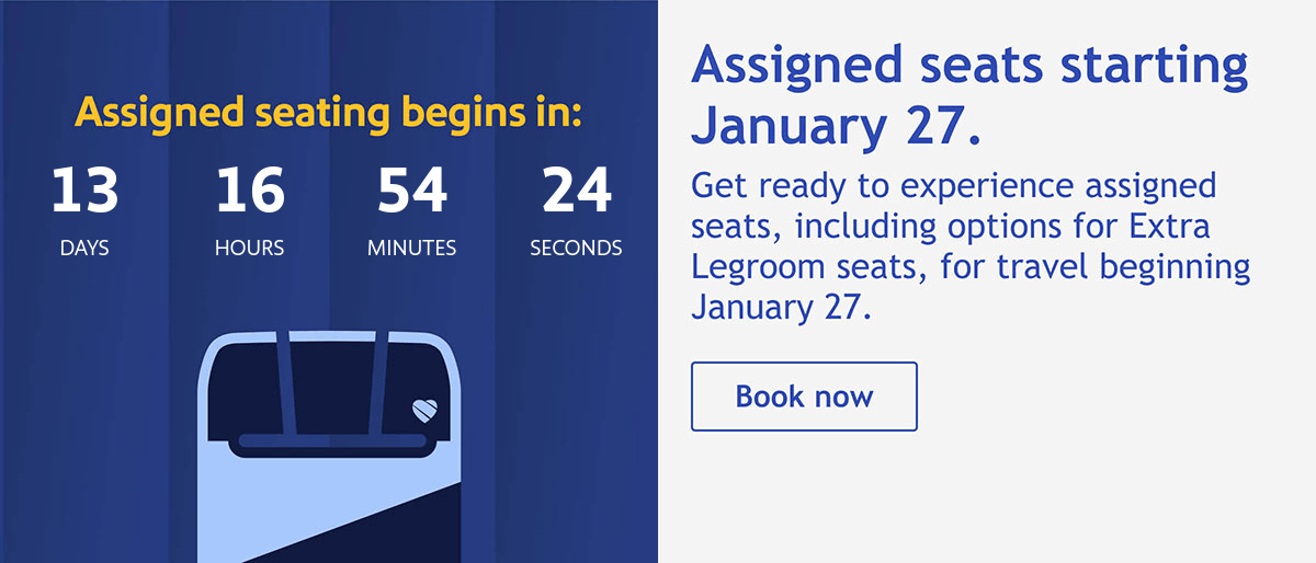 Assigned seating is here.