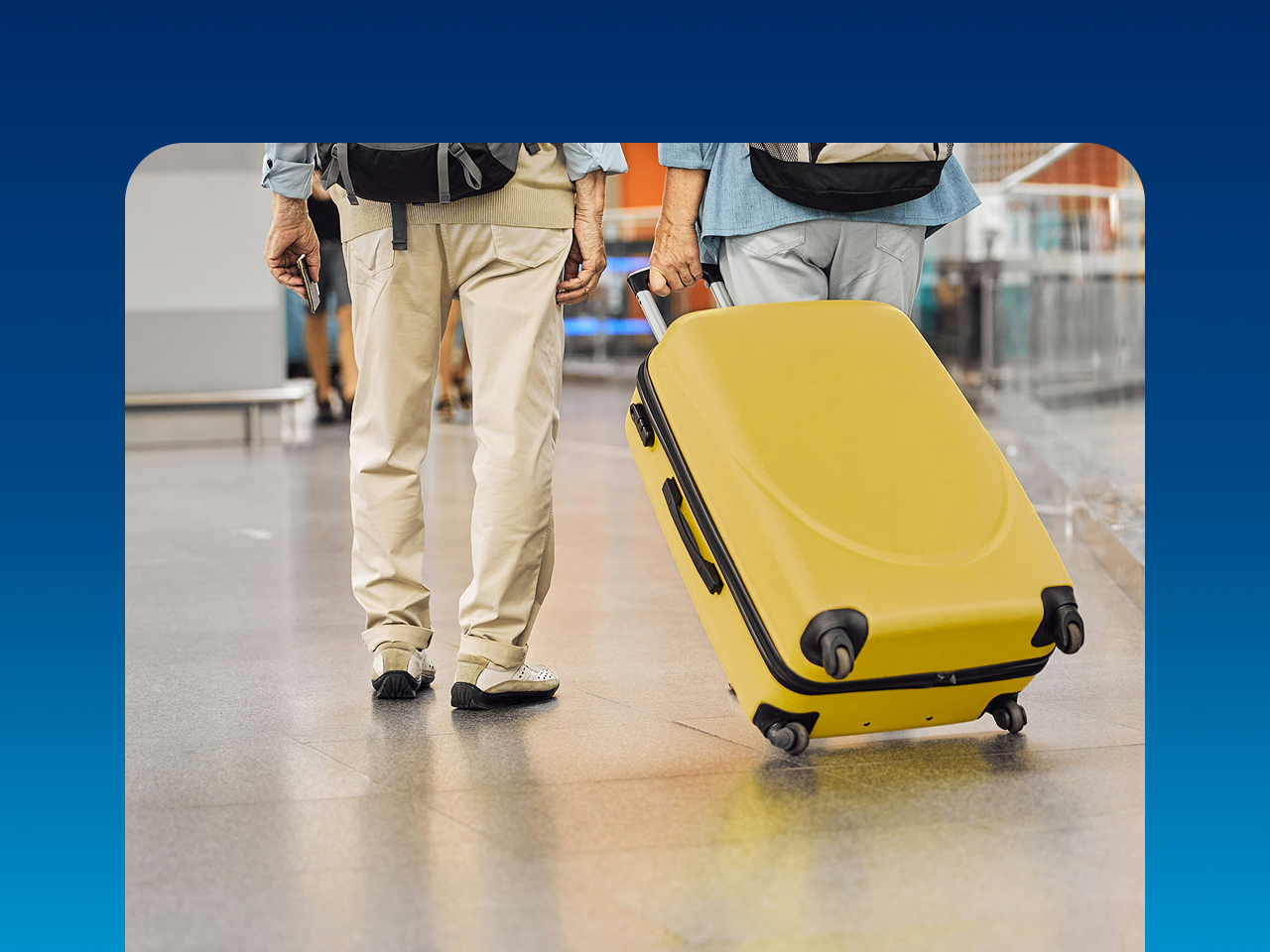 passengers walking with luggage