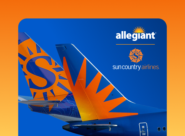 Sun Country and Allegiant airplane tails