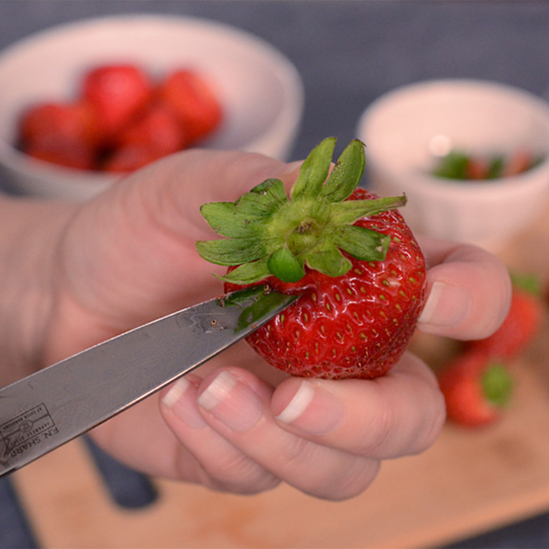 F.N. Sharp Paring Knife hulling strawberries