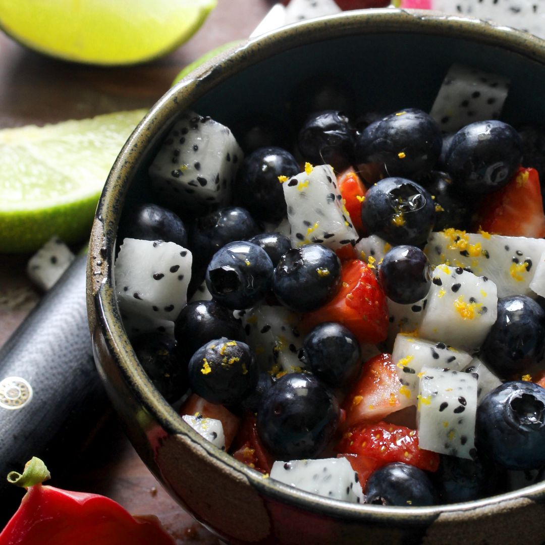 Recipe for Dragon Fruit Salad With Citrus Dressing