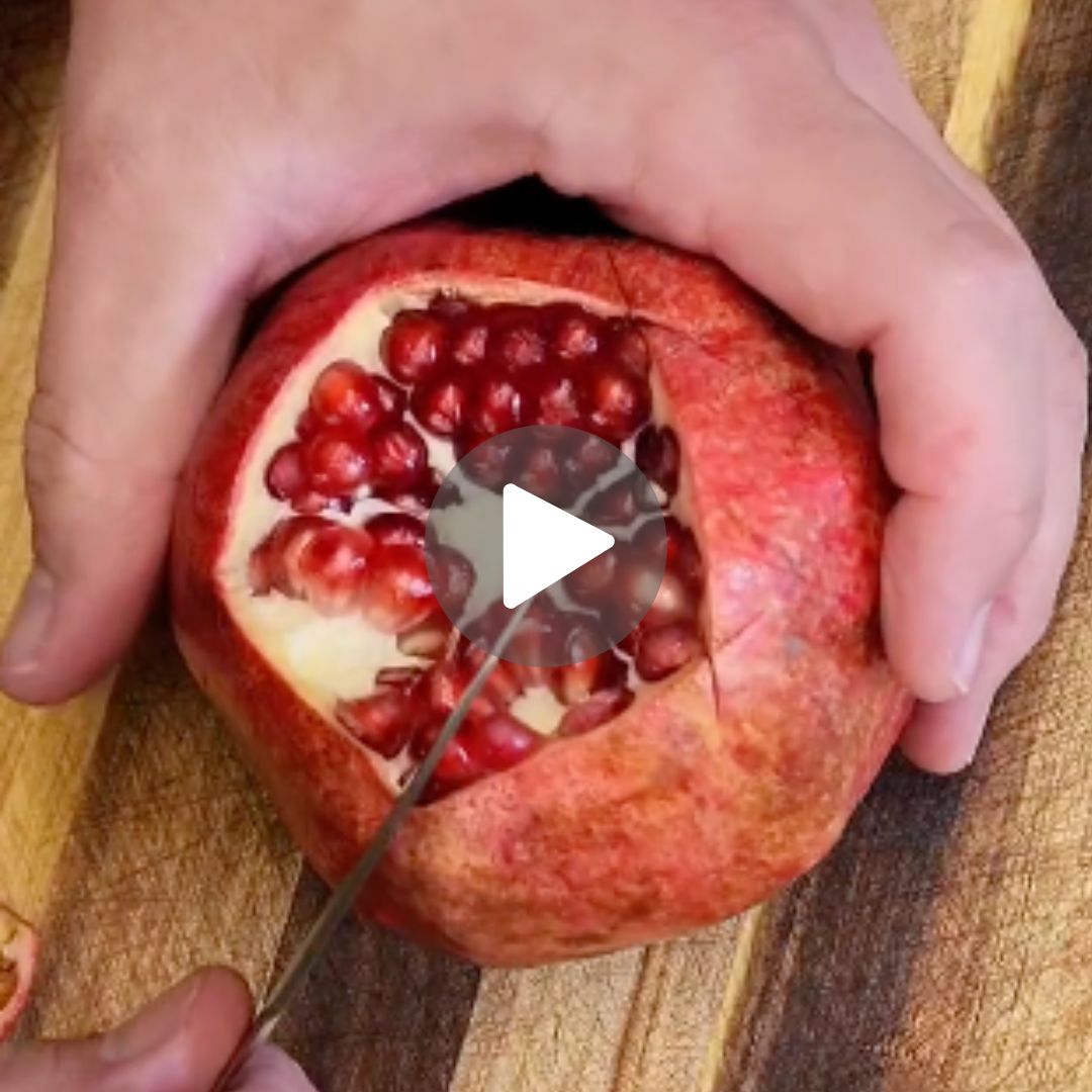 F.N. Paring Knife cutting open pomegranate