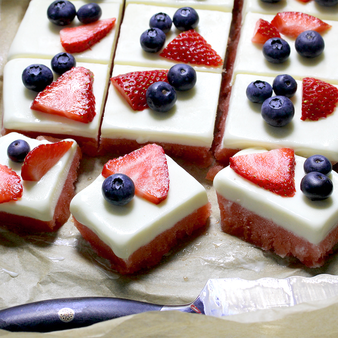 F.N. Sharp Bread Knife with Tequila-Lime Watermelon Sorbet Bars