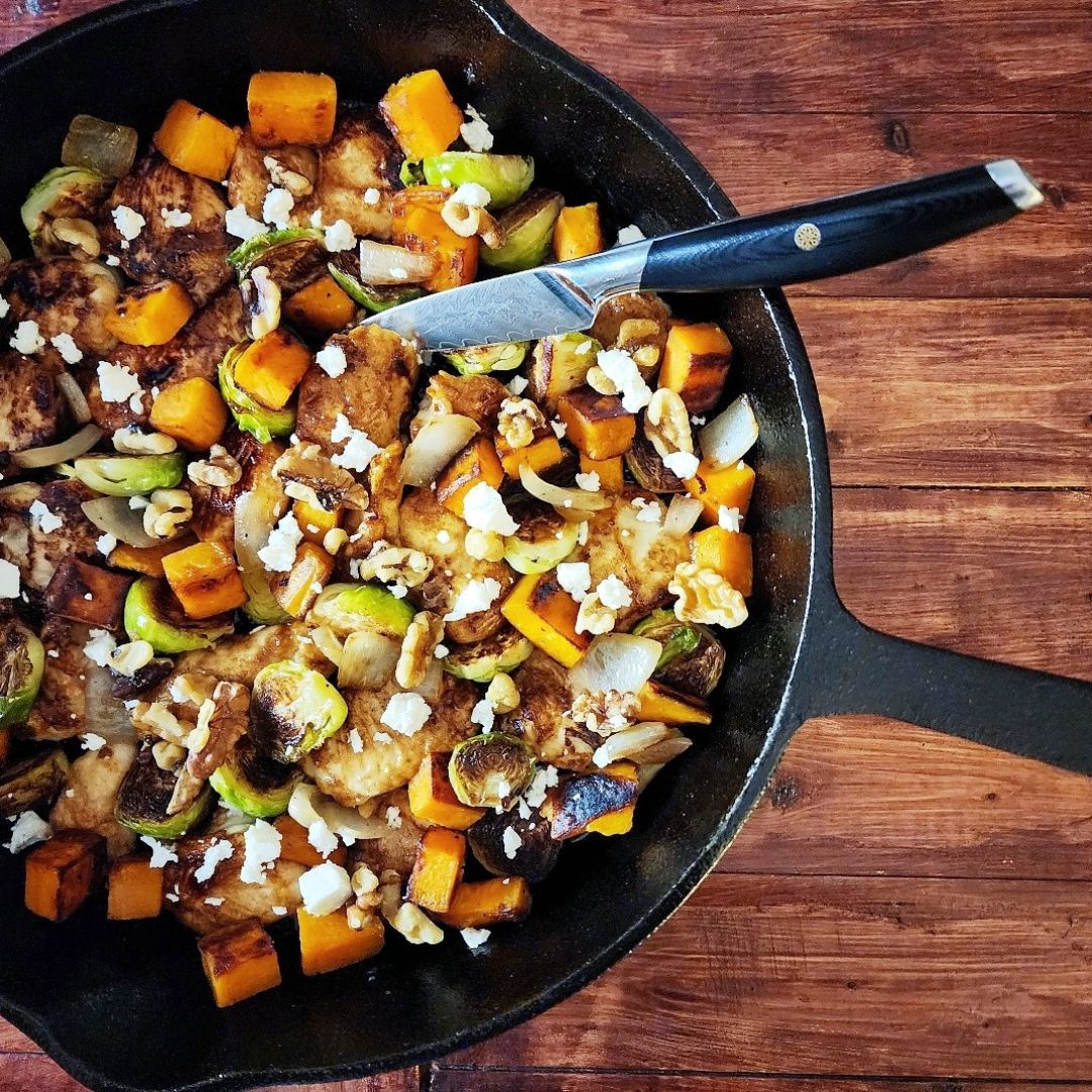 F.N. Sharp Paring Knife with fall skillet recipe