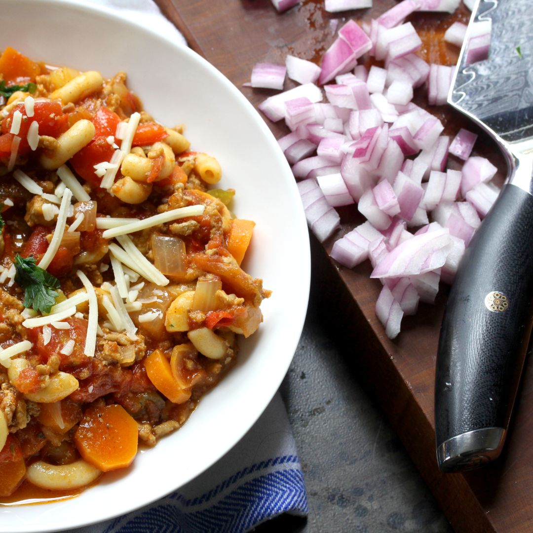 F.N. Sharp Chef's Knife with American goulash recipe